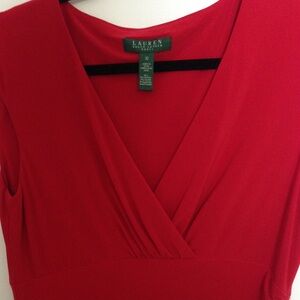 Bright red Ralph Lauren dress